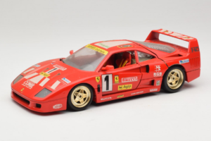 Ferrari F40 Evoluzione #1 Pirelli Agip Red with Gold Wheels 1992 Bburago 1:18 3042-P2 Diecast