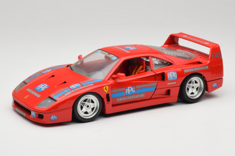 Ferrari F40 PPG Auto Refinish Red Bburago 1:18 Ferrari F40 PPG Auto Refinish Red Bburago 1:18 3332-P1 Diecast
