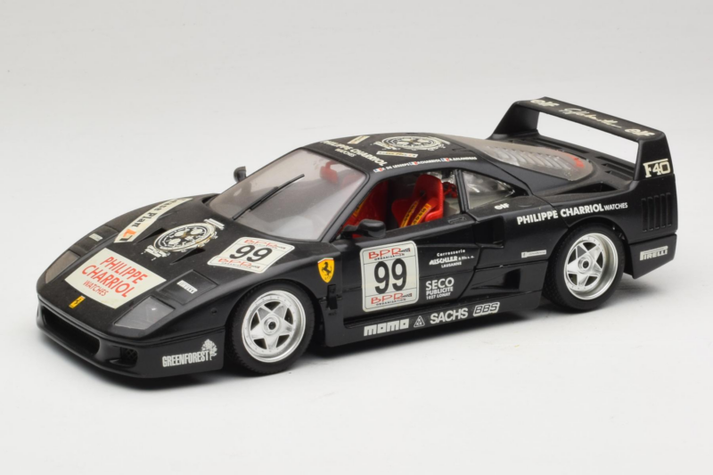 Ferrari F40 Seco #99 Lesseps / Charriol / Balandras Black Bburago 1:18 3032-B3 Diecast