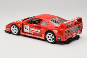 Ferrari F40 #40 T. Ohta / A. Reid Taisan Red 1987 Bburago 1:18 3022-T1 Diecast - image 7 of 8