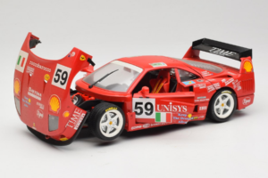 Ferrari F40 LM Unisys #59 Ota / P. Nappi / R. Donovan 24 Hours of Le Mans 1996 Bburago 1:18 3032-U1 Diecast - image 2 of 8