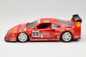 Ferrari F40 LM Unisys #59 Ota / P. Nappi / R. Donovan 24 Hours of Le Mans 1996 Bburago 1:18 3032-U1 Diecast - image 4 of 8