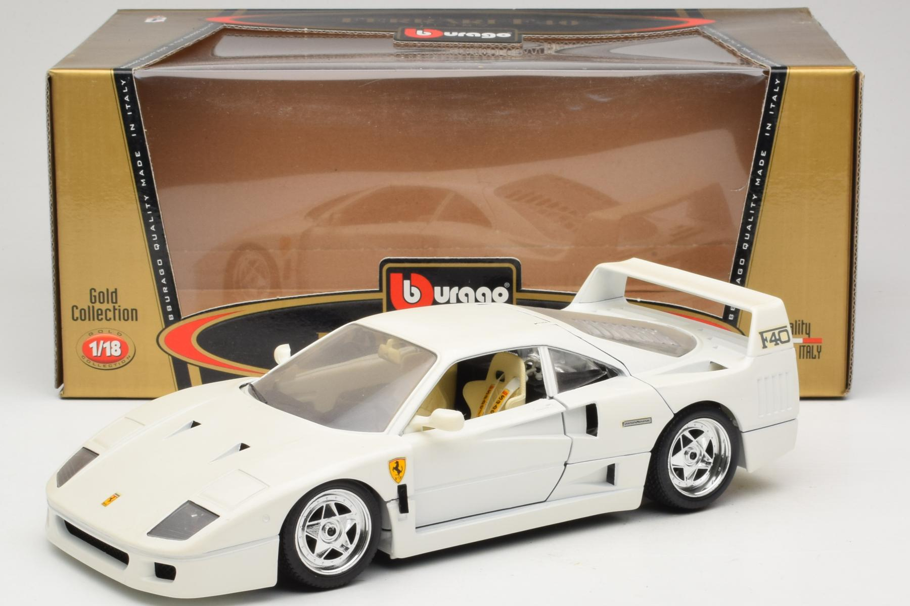 Bburago Ferrari F40 1987 1:18 Diecast Model White