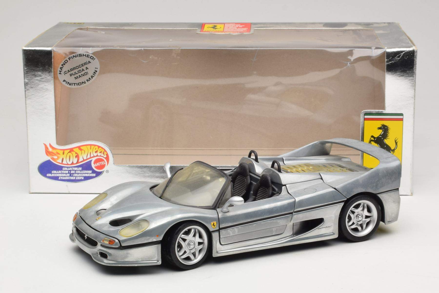 極美品 1/18 ホットウィール フェラーリ F50 シルバー 京商 Hot Wheels Ferrari F50 1:18 Chrome Silver Edition