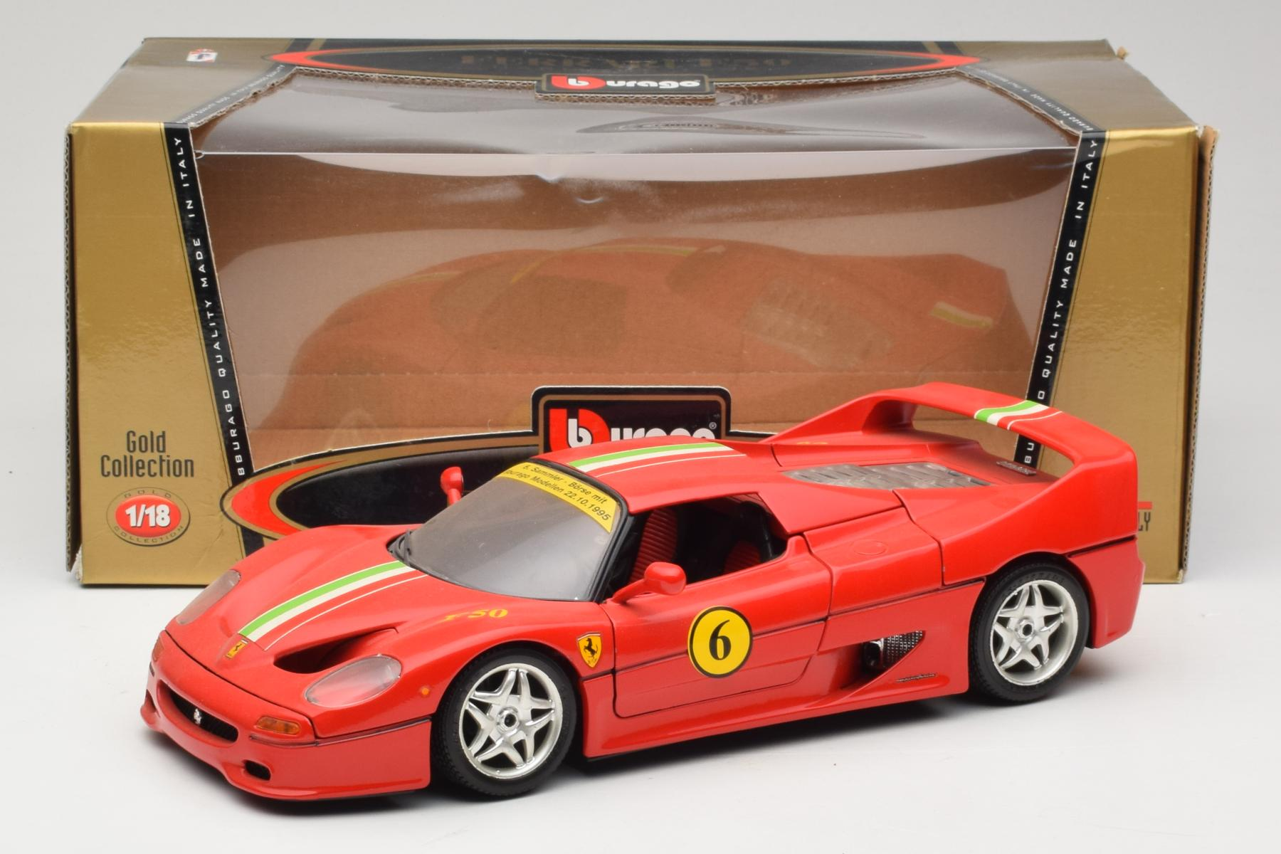 Bburago Ferrari F50 Italian Flag 1:18 Diecast Red