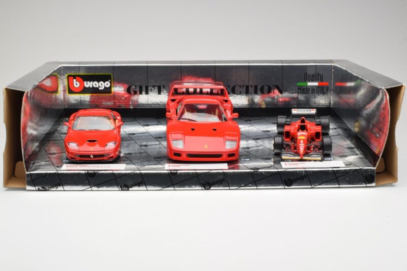 Ferrari Promo Set F40 550 Maranello Scuderia Ferrari F310 F1 1996 Bburago 1:18 FERRARI001 Diecast