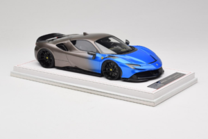 Ferrari SF90 Novitec Blue Grey Metallic IVY Merit 1:18 REMC029 Resin - image 4 of 7