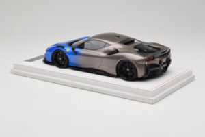 Ferrari SF90 Novitec Blue Grey Metallic IVY Merit 1:18 REMC029 Resin - image 5 of 7