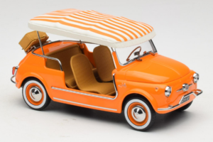 Fiat 500 Jolly Orange Norev 1:18 187791 Diecast - image 4 of 6