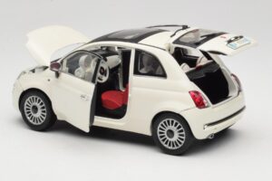 Fiat 500 White Mondo Motors 1:18 500291 Diecast - image 5 of 8