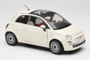 Fiat 500 White Mondo Motors 1:18 500291 Diecast - image 6 of 8