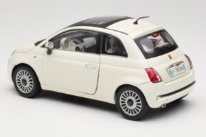 Fiat 500 White Mondo Motors 1:18 500291 Diecast - image 7 of 8