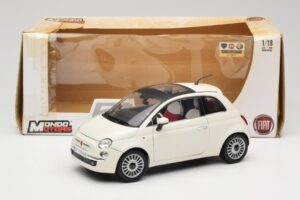 Fiat 500 White Mondo Motors 1:18 500291 Diecast - image 8 of 8