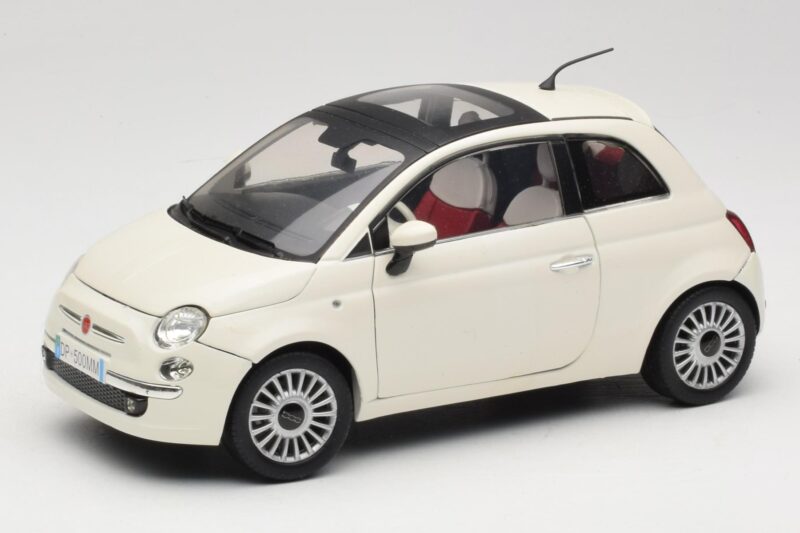 Fiat 500 White Mondo Motors 1:18 500291 Diecast