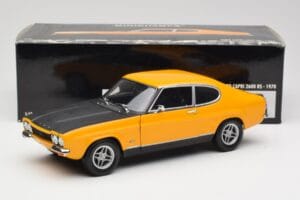 Ford Capri 2600 RS Signal Yellow With Black Minichamps 1:18 180089070 Diecast - image 8 of 8