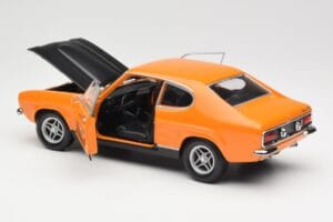 Ford Capri Mk1 RS 2600 Signal Orange Black Minichamps 1:18 150089077 Diecast - image 5 of 8