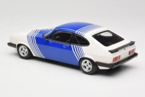 Ford Capri Mk2 3.0 White with Blue Stripes Minichamps 1:18 155788600 Diecast - image 5 of 6