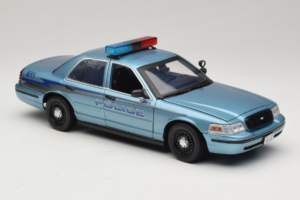 Ford Crown Victoria Police Cruiser Twilight Blue Greenlight 1:18 01643 Diecast - image 6 of 8