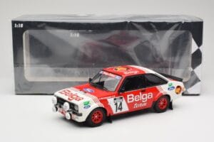 Ford Escort Mk2 RS 1800 #14 Droogmans / Joosten Belga 3rd Place Lotto Haspengouw Rally 1983 Minichamps 1:18 155838714 Diecast - image 6 of 6