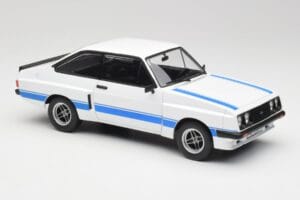 Ford Escort Mk2 RS 2000 X-Pack Diamond White & Blue Stripe MCG 1:18 MCG18350 Diecast - image 4 of 6