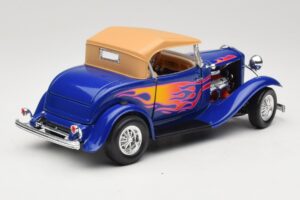 Ford Roadster Street Rod Blue with Fire Road Signature 1:18 92249 Diecast - image 3 of 8