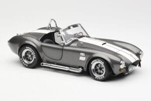 Ford Shelby Cobra 427 S/C Grey Metallic With White Stripes Kyosho 1:18 08045GRW Diecast - image 6 of 8