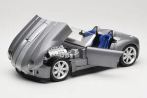 Shelby Cobra Cabriolet Grey Metallic Hot Wheels 1:18 G7220 Diecast - image 2 of 8