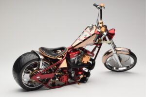 Harley-Davidson West Coast Choppers Diablo Soft Tail Gold Red Minichamps 1:5 JJ04-05-03 Diecast - image 2 of 6