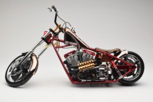 Harley-Davidson West Coast Choppers Diablo Soft Tail Gold Red Minichamps 1:5 JJ04-05-03 Diecast - image 3 of 6