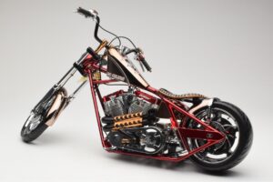 Harley-Davidson West Coast Choppers Diablo Soft Tail Gold Red Minichamps 1:5 JJ04-05-03 Diecast - image 4 of 6