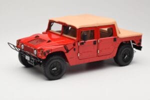 Hummer H1 Soft Top Red Exoto 1:18 01805 Diecast