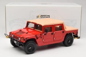 Hummer H1 Soft Top Red Exoto 1:18 01805 Diecast - image 8 of 8