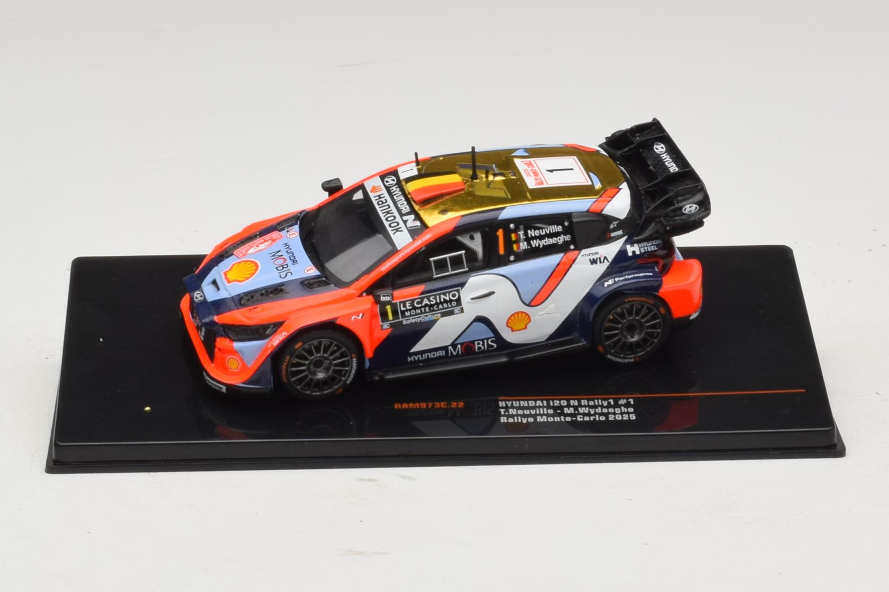 Hyundai i20 N Rally1 #1 T. Neuville / M. Wydaeghe Rally Monte Carlo 2025 IXO 1:43