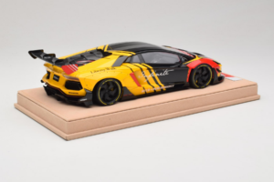 Lamborghini Aventador Liberty Walk Infinite Black Yellow Timothy & Pierre 1:18 REMC035 Diecast - image 3 of 7