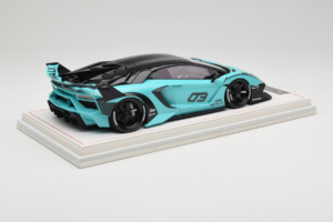Lamborghini Aventador Liberty Walk LB-Silhouette WORKS GT Evo Mint Green IVY Merit 1:18 REMC001 Resin - image 3 of 7