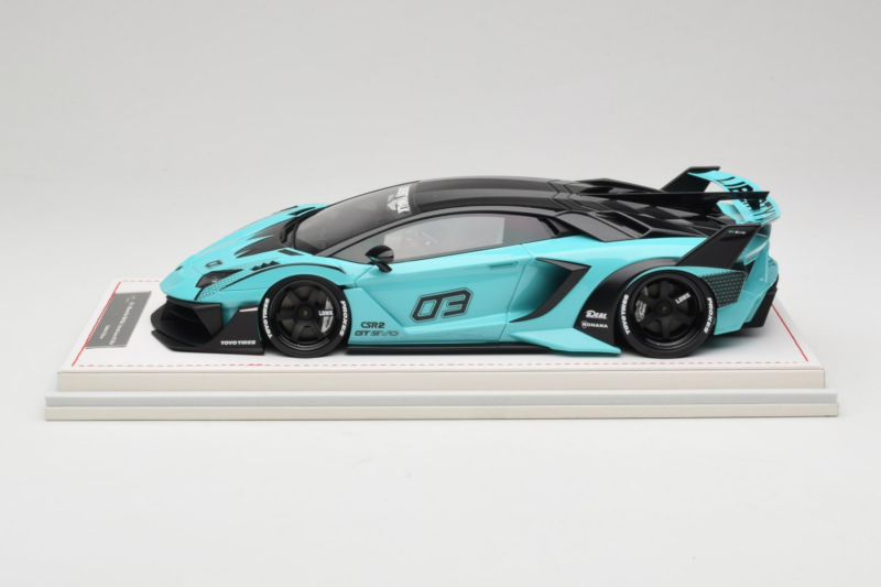 Lamborghini Aventador Liberty Walk LB-Silhouette WORKS GT Evo Mint Green IVY Merit 1:18 REMC001 Resin