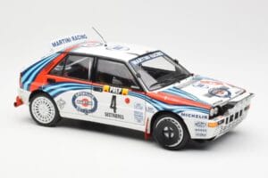 Lancia Delta HF Integrale Evo Martini #4 D. Auriol / B. Occelli Winner Rally Monte Carlo 1992 Kyosho 1:18 08348A Diecast - image 6 of 8
