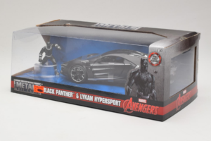 Lykan HyperSport Black Panther With Figure Metals Diecast 1:24 99723 Diecast - image 3 of 3