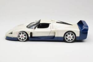 Maserati MC12 White Blue Hot Wheels 1:18 G7158 Diecast - image 4 of 8