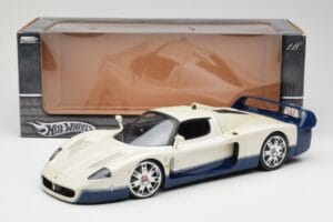 Maserati MC12 White Blue Hot Wheels 1:18 G7158 Diecast - image 8 of 8