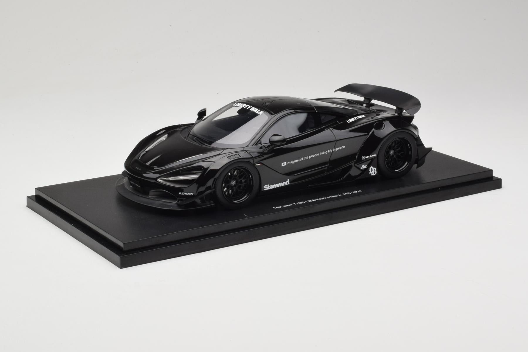 McLaren 720S Liberty Walk Black TopSpeed 1:18