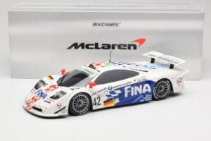 McLaren F1 GTR BMW Motorsport #42 J. Lehto / S. Soper / N. Piquet 24 Hours of Le Mans 1997 Minichamps 1:18 530133742 Diecast - image 8 of 8