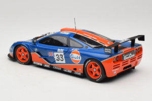 McLaren F1 GTR Gulf #33 R. Bellm / M. Weaver / J-J. Lehto 24 Hours of Le Mans 1996 UT Models 1:18 530161833 Diecast - image 7 of 8