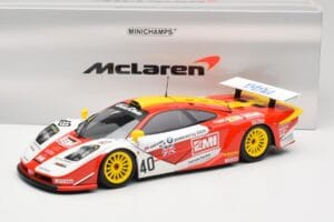 McLaren F1 GTR Gulf Team Davidoff #40 D. O'Rourke / G. Sugden / J. Auberlein 24 Hours of Le Mans 1998 Minichamps 1:18 5301338 - image 8 of 8