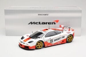 McLaren F1 GTR West Competition #49 J. Nielsen / J. Mass / T. Bscher 24 Hours of Le Mans 1995 Minichamps 1:18 530133549 Dieca - image 8 of 8