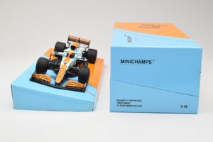 McLaren MCL35M #4 L. Norris 3rd Place Monaco GP 2021 Minichamps 1:18 533212402 Diecast - image 6 of 6