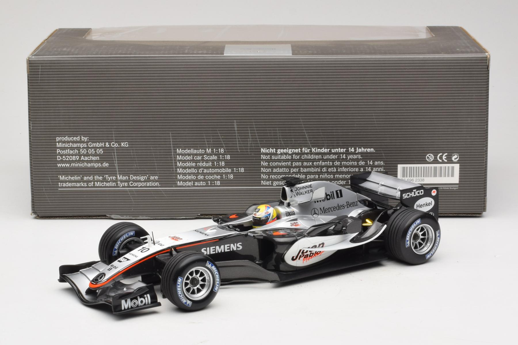 Minichamps McLaren MP4-20 1:18 Montoya F1 2005 Diecast