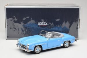 Mercedes 190 SL W121 Light Blue Norev 1:18 183400 Diecast - image 8 of 8