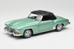 Mercedes 190 SL W121 Light Green Metallic Norev 1:18 183401 Diecast - image 3 of 9