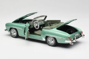 Mercedes 190 SL W121 Light Green Metallic Norev 1:18 183401 Diecast - image 6 of 9